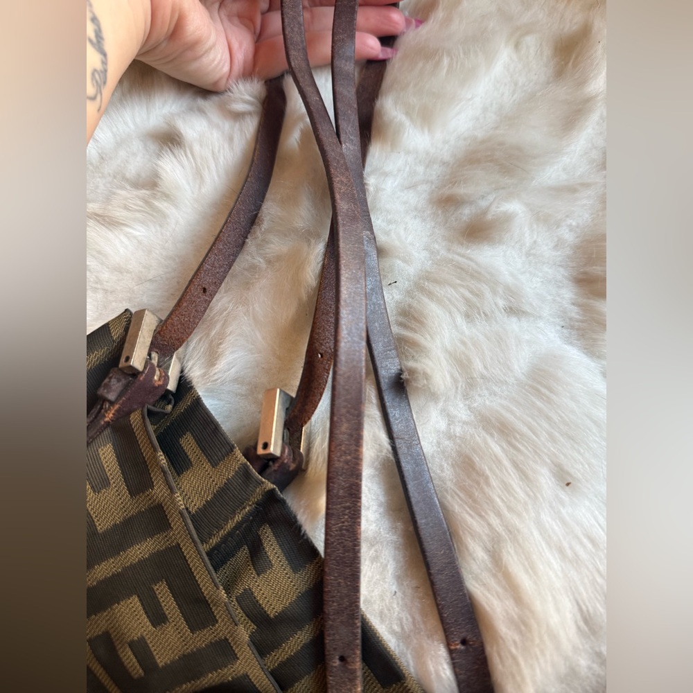 Fendi shoulder tote Zucca FF monogram canvas brown large bag - Picture 11 of 11